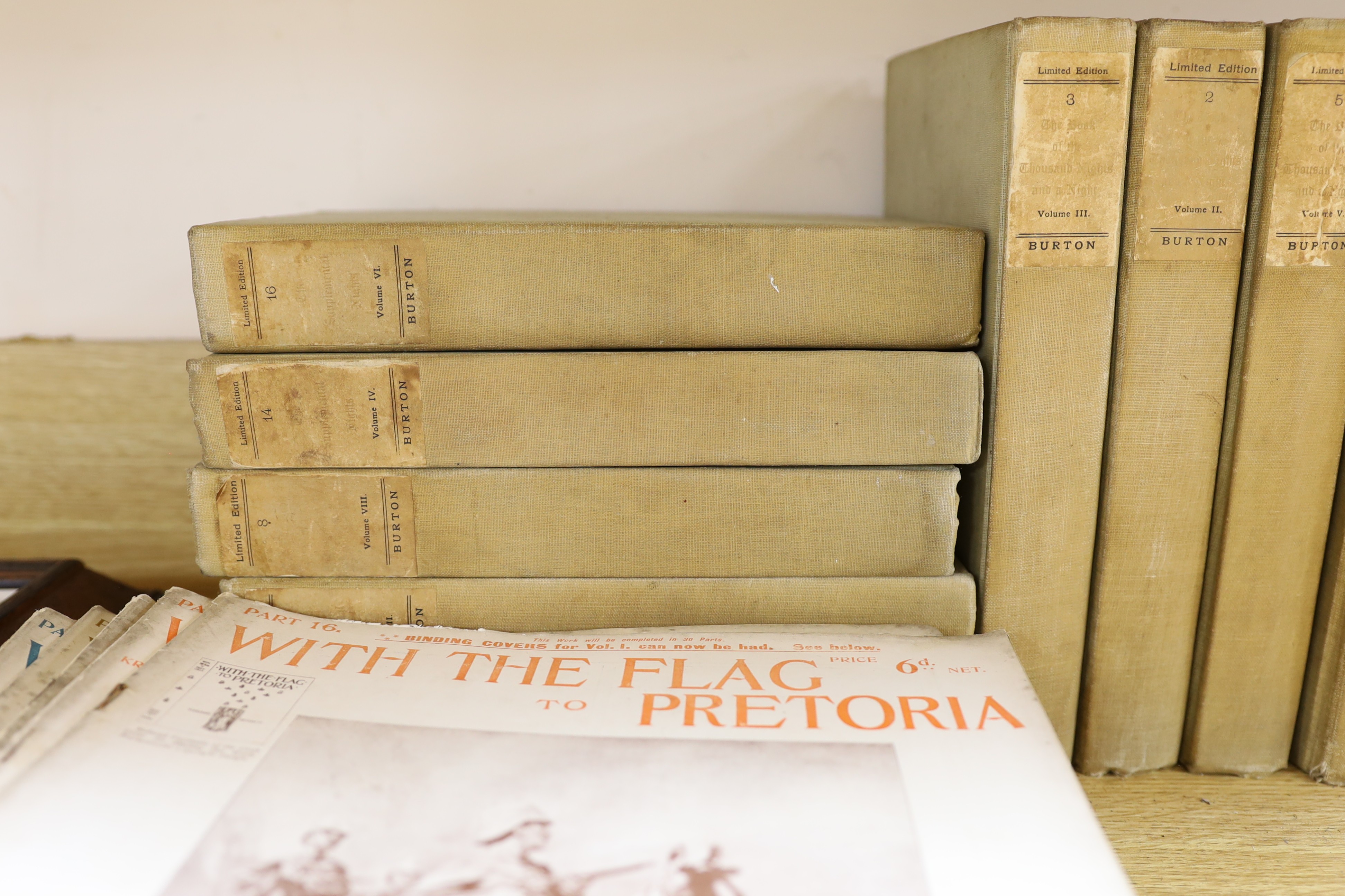 Books: 17 volumes The Book of the Thousand Nights and periodicals